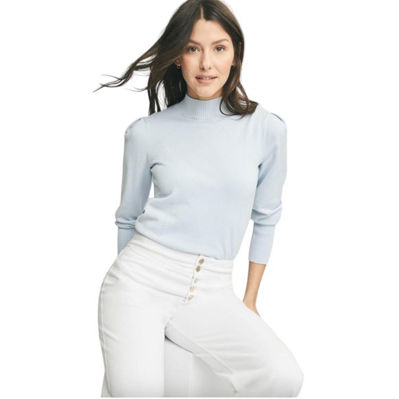 J.McLaughlin S Caylia Sweater Whisper light blue cotton modal blend - Picture 2 of 9